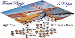 Frank Golden Gate Bridge 500 Pieces Jigsaw Puzzle for 10 Year Old Kids and Above