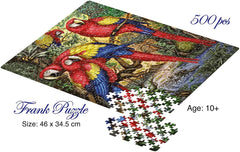 Frank Macaw Parrots 500 Pieces Jigsaw Puzzle for 10 Years and Above