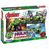 Frank Marvel Avengers - The Incredible Hulk! 3 in 1 Jigsaw Puzzles