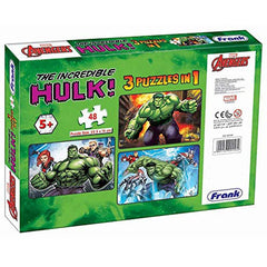 Frank Marvel Avengers - The Incredible Hulk! 3 in 1 Jigsaw Puzzles