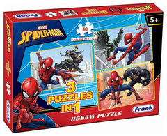 Frank Marvel Spider-Man 3 Puzzles in 1 - A Set of 48*3 Jigsaw Puzzles for 5 Year Old Kids and Above