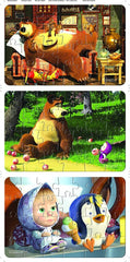 Frank Masha And The Bear 3 In 1 Puzzle For 4 Year Old Kids And Above