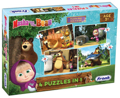 Frank Masha And The Bear 4 In 1 Puzzle For 3 Year Old Kids And Above