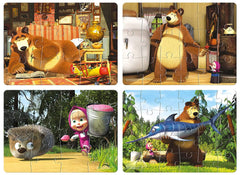 Frank Masha And The Bear 4 In 1 Puzzle For 3 Year Old Kids And Above