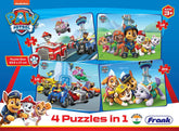 Frank Paw Patrol - 4 Puzzles in 1 for 3 Years and Above