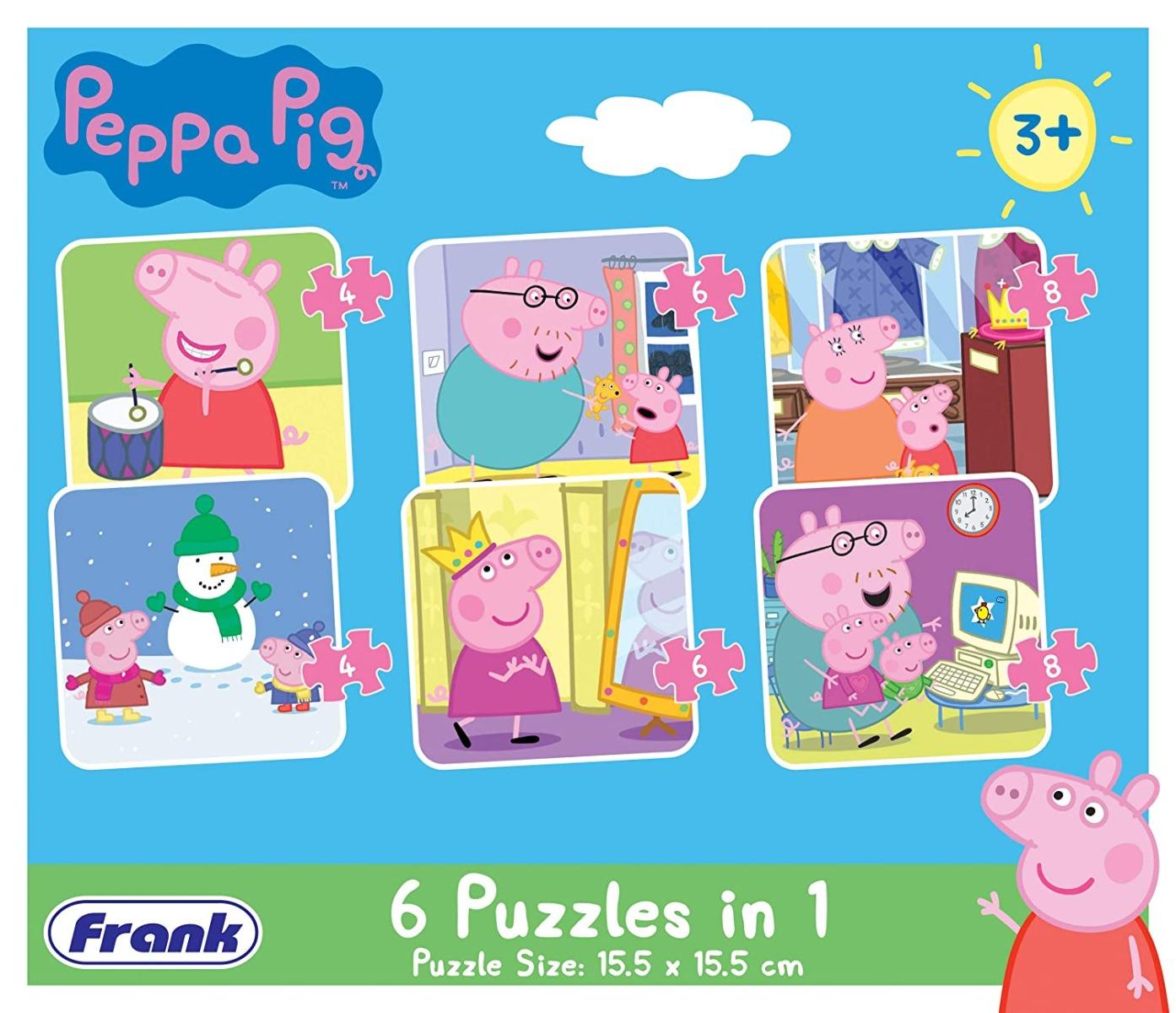 Frank Peppa Pig - 3 In 1 Puzzle For 4 Year Old Kids And Above