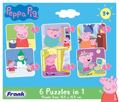 Frank Peppa Pig - 6 In 1 Puzzle For 3 Year Old Kids And Above