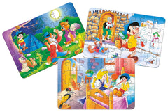 Frank Pinocchio 3 in 1 Puzzle - A Set of 3 26 Pc Jigsaw Puzzles for 4 Year Old Kids and Above