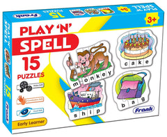Frank Play ‘n' Spell Puzzle – 15 Self-Correcting Puzzles for Ages 3 & Above