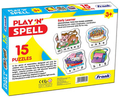 Frank Play ‘n' Spell Puzzle – 15 Self-Correcting Puzzles for Ages 3 & Above