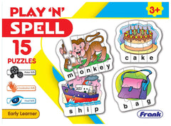 Frank Play ‘n' Spell Puzzle – 15 Self-Correcting Puzzles for Ages 3 & Above