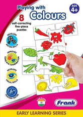 Frank Playing with Colours Puzzle – 40 Pieces, 8 Self-Correcting 5-Piece Puzzles for Ages 4 & Above