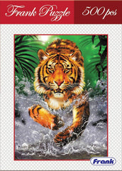 Frank Running Tiger 500 Pieces Jigsaw Puzzle for 10 Years and Above