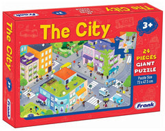 Frank The City 24 Pieces Giant Floor Puzzle for 3 Year Old Kids and Above