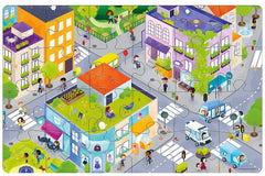 Frank The City 24 Pieces Giant Floor Puzzle for 3 Year Old Kids and Above