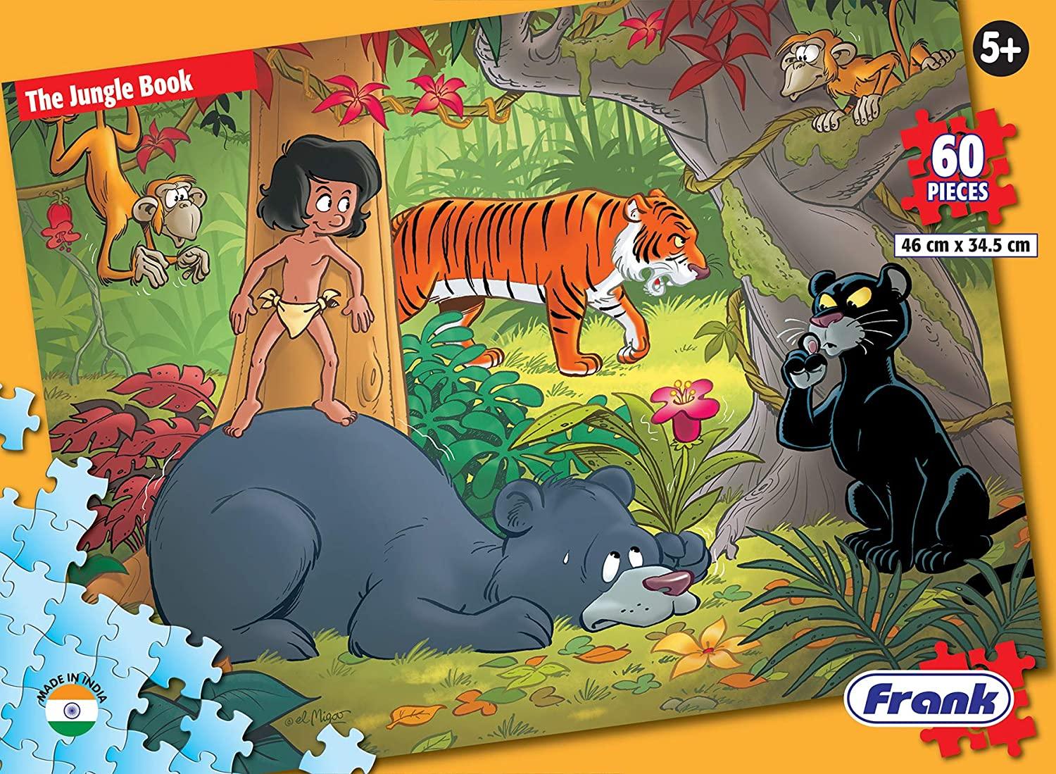 Frank The Jungle Book 60 Pieces Jigsaw Puzzle for 5 Year Old Kids and Above