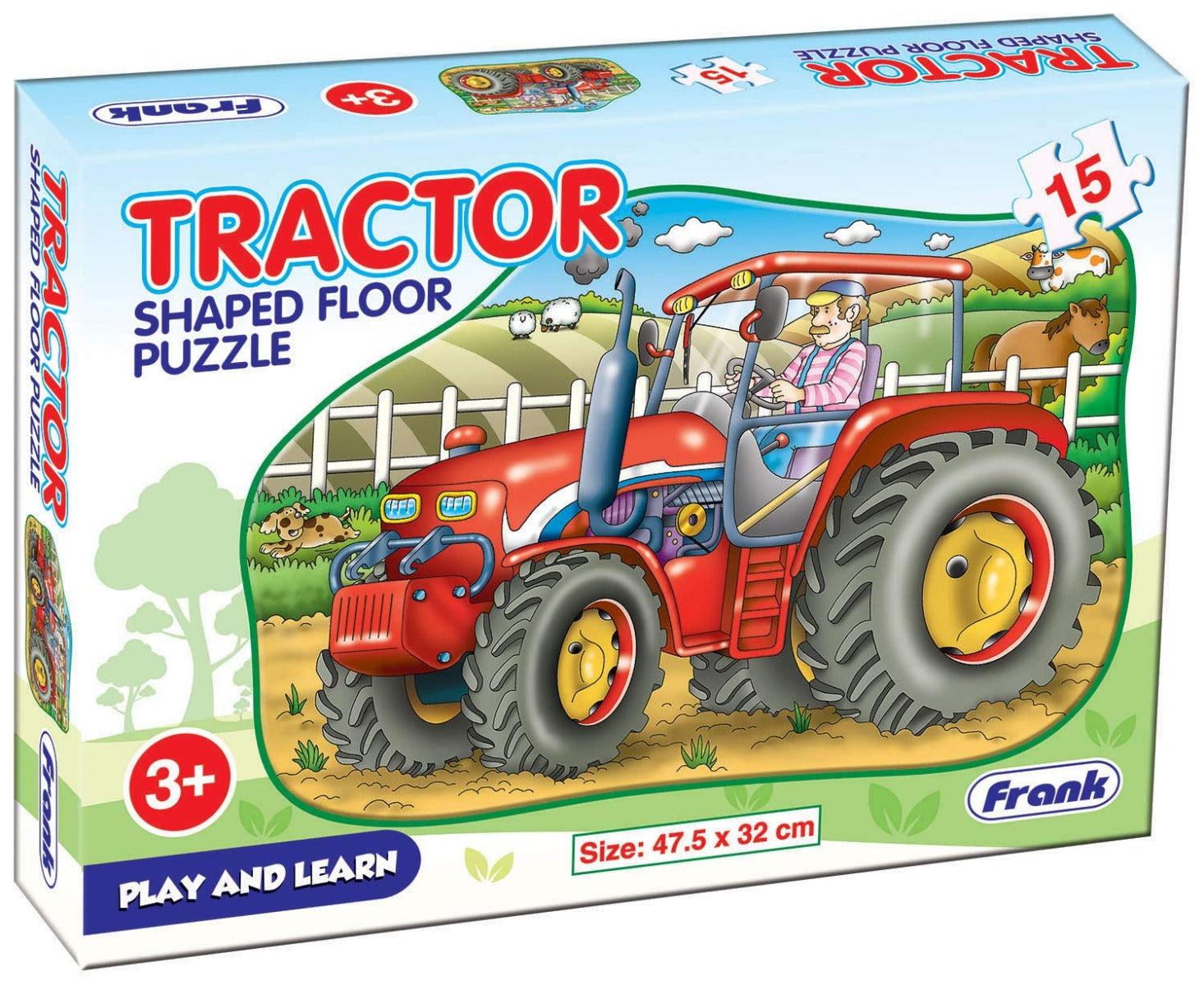 Frank Tractor Shaped Floor Puzzle - 15 Pieces