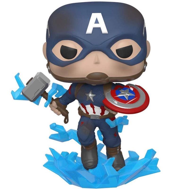 Funko Pop! Marvel: Avengers Endgame - Captain America with Broken Shield & Mjoinir