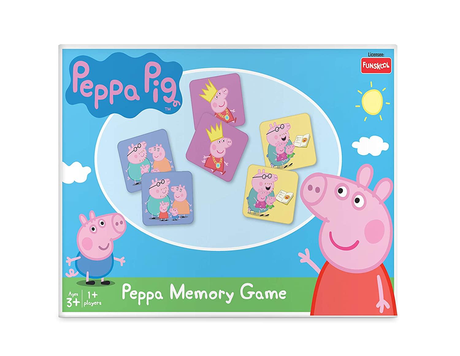 Funskool Games - Peppa Pig Memory Game, Educational Matching Picture Game for Children, Kids & Family