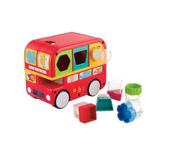 Funskool Giggles Shape Sorting Bus, Educational Push Along Toy with Blocks