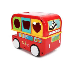 Funskool Giggles Shape Sorting Bus, Educational Push Along Toy with Blocks