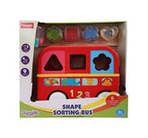 Funskool Giggles Shape Sorting Bus, Educational Push Along Toy with Blocks