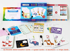 Funvention 123 Numbers - Write and Wipe Activity Educational Game for 3-6 Years Kids