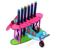 Funvention 3D Coloring Model - Bi-Plane - DIY Puzzle Toy Pen Stand Utility