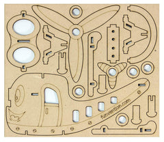 Funvention 3D Coloring Model - Helicopter - DIY Puzzle Toy Pen Stand Utility
