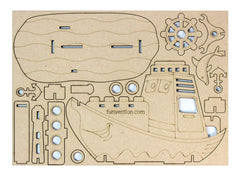 Funvention 3D Coloring Model - Ship - DIY Puzzle Toy Pen Stand Utility