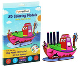 Funvention 3D Coloring Model - Ship - DIY Puzzle Toy Pen Stand Utility
