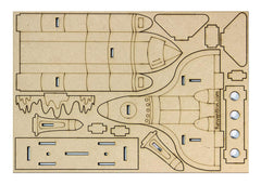 Funvention 3D Coloring Model - Space Shuttle - DIY Puzzle Toy Pen Stand Utility