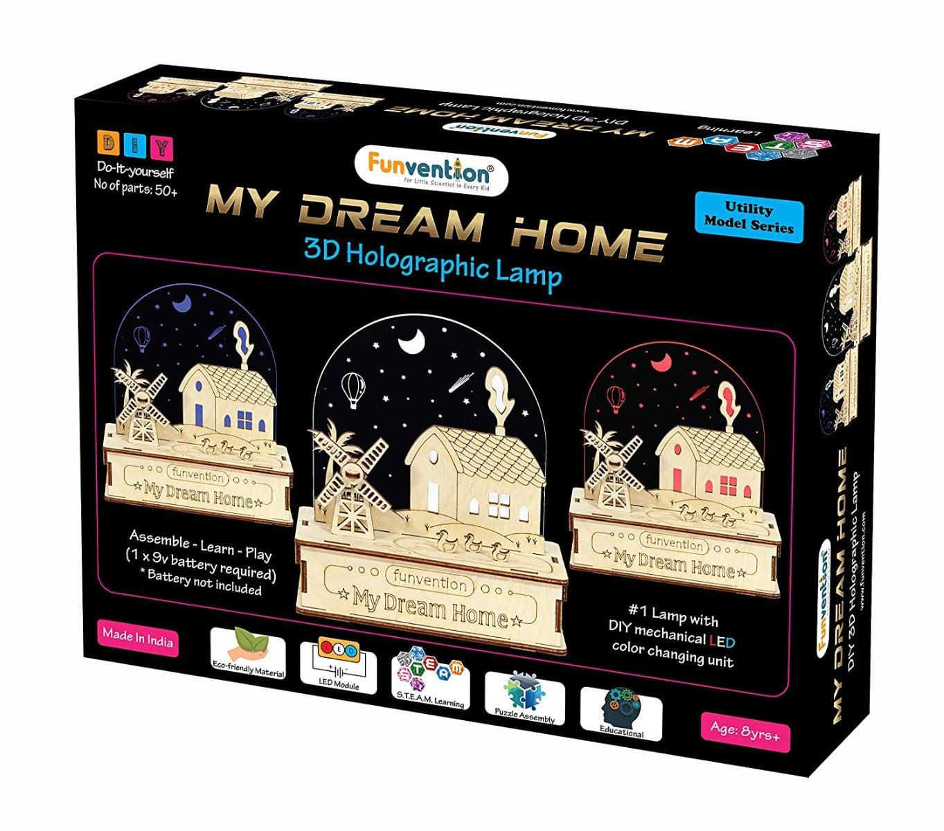 Funvention 3D Holographic Lamp - My Dream Home - STEM Learning Kit