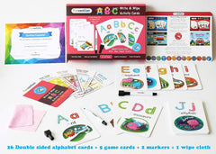 Funvention ABC Alphabets - Write and Wipe Activity Educational Game for 3-6 Years Kids