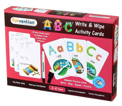 Funvention ABC Alphabets - Write and Wipe Activity Educational Game for 3-6 Years Kids