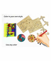 Funvention DIY Solar System & Earth Spinning Top with Free Color Pens - Multicolor
