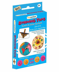 Funvention DIY Solar System & Earth Spinning Top with Free Color Pens - Multicolor