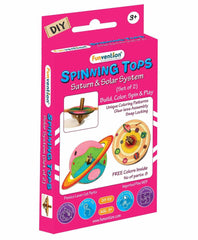 Funvention DIY Solar System & Saturn Spinning Top with Free Color Pens - Multicolor