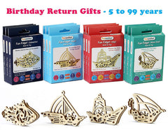 Funvention Fun Fidgets - Ships - Pack of 12 DIY Miniature Mechanical Model (Boat, Ship, Motor Boat & Submarine) Birthday Return Gifts