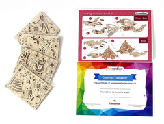 Funvention Fun Fidgets - Ships - Pack of 12 DIY Miniature Mechanical Model (Boat, Ship, Motor Boat & Submarine) Birthday Return Gifts