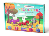 Funvention Veggie Cars (Set of 3) - Build 3D Puzzle and Coloring Car Models