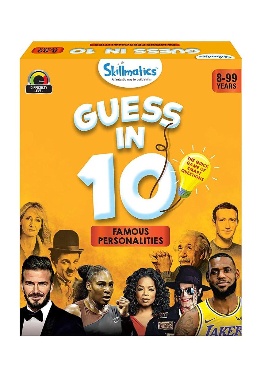 Skillmatics - Famous Personalities - Guess in 10 (Ages 8-99) | Card Game of Smart Questions | General Knowledge for Families | Gifts for Boys and Girls