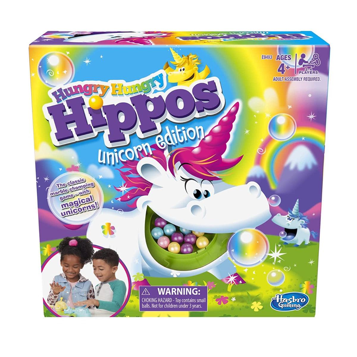 Hasbro Gaming Hungry Hungry Hippos Unicorn Edition Board Game for Kids Ages 4 and Up