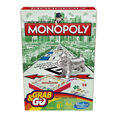 Hasbro Gaming Monopoly Grab & Go Game - Portable 4 Player Game for Ages 8 and Up