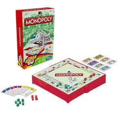 Hasbro Gaming Monopoly Grab & Go Game - Portable 4 Player Game for Ages 8 and Up