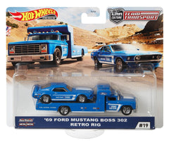 Hot Wheels 69 Ford Mustang Boss 302 Retro Rig 1:64 Scale Premium Collector Vehicle