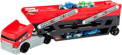 Hot Wheels Mega Hauler Truck with 4 Die-Cast Cars