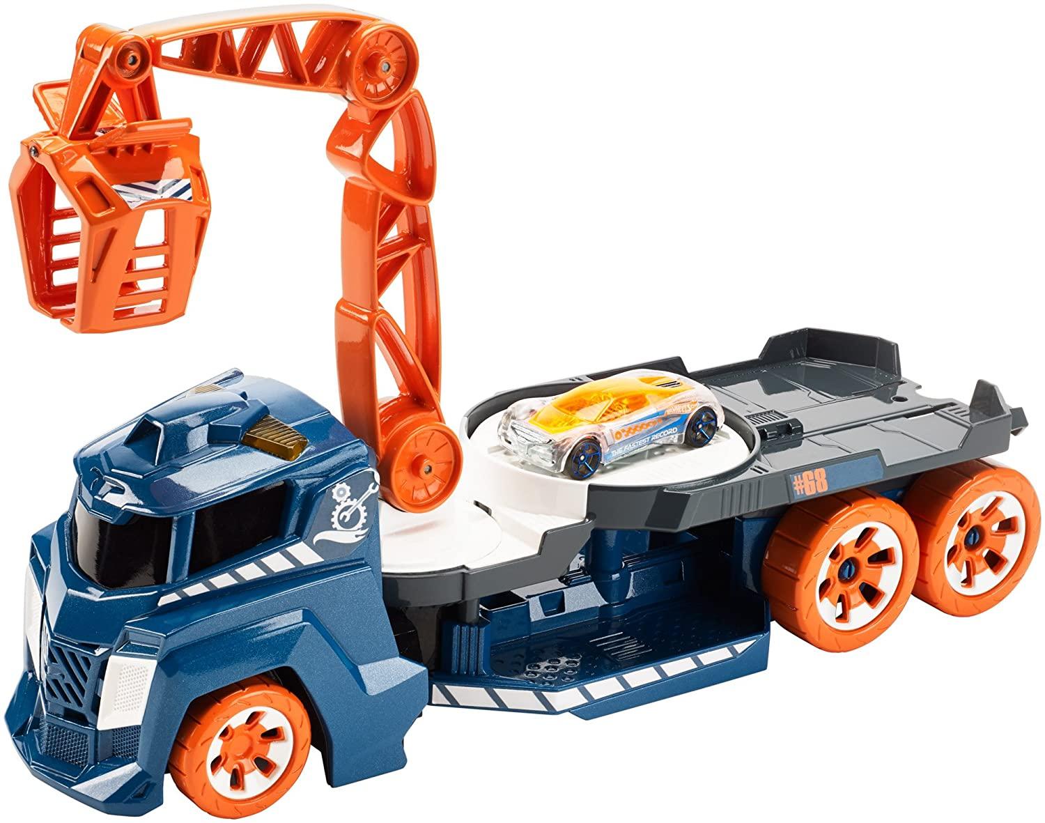 Hot Wheels Spinning Sound Crane Vehicle Playset