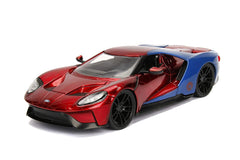 Jada Toys Diecast Marvel Spider-Man & 2017 Ford GT 1:24
