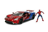 Jada Toys Diecast Marvel Spider-Man & 2017 Ford GT 1:24